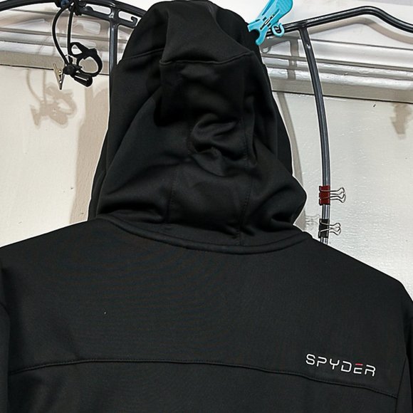 Spyder Men Active Hooded Full Zip Jacket, BLACK ,‎ Size select - Picture 8 of 8